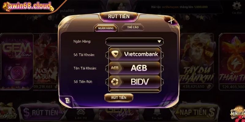 Các bước rút thưởng chi tiết