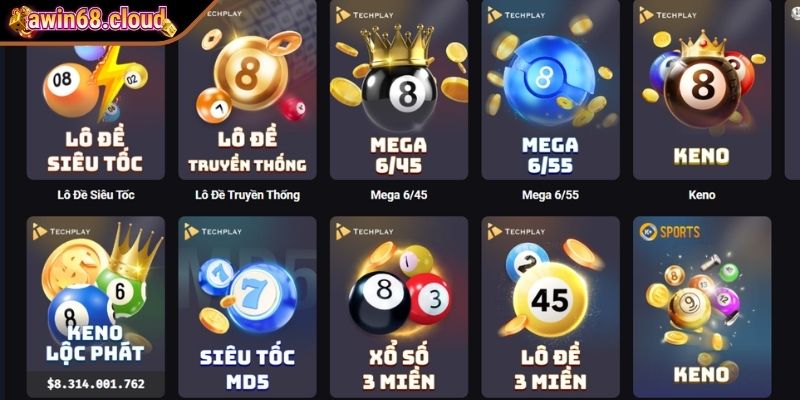 Giới thiệu sảnh Xổ Số Awin68